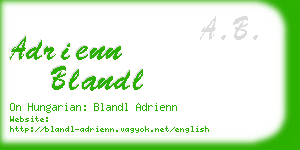 adrienn blandl business card